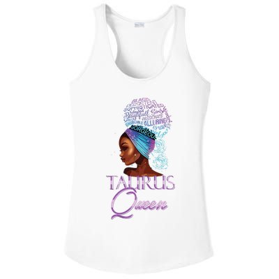 Purple Taurus Queen African American Woman April May Zodiac Ladies PosiCharge Competitor Racerback Tank