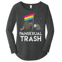 Pansexual Trash Raccoon Opossum Funny LGBTQ Pan Pride Women's Perfect Tri Tunic Long Sleeve Shirt