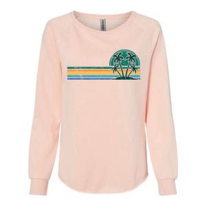 Palm Trees Retro Beach Summer Womens California Wash Sweatshirt