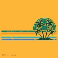 Palm Trees Retro Beach Summer Pom Pom 12in Knit Beanie