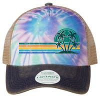 Palm Trees Retro Beach Summer Legacy Tie Dye Trucker Hat