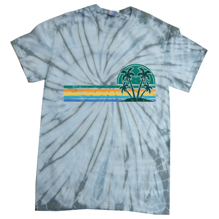 Palm Trees Retro Beach Summer Tie-Dye T-Shirt