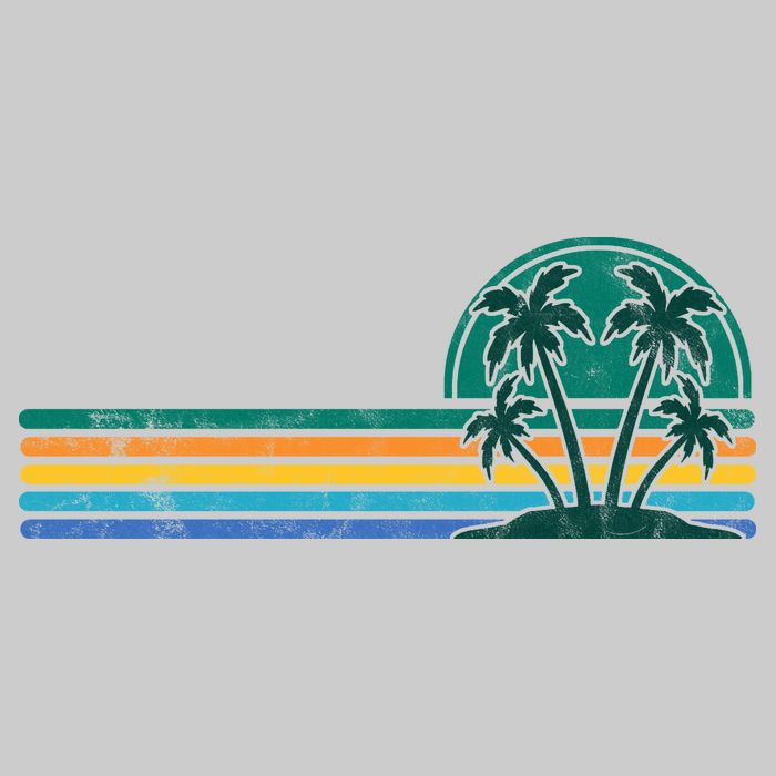 Palm Trees Retro Beach Summer Tie-Dye T-Shirt