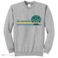 Palm Trees Retro Beach Summer Tall Sweatshirt