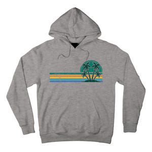 Palm Trees Retro Beach Summer Tall Hoodie