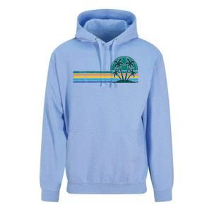 Palm Trees Retro Beach Summer Unisex Surf Hoodie