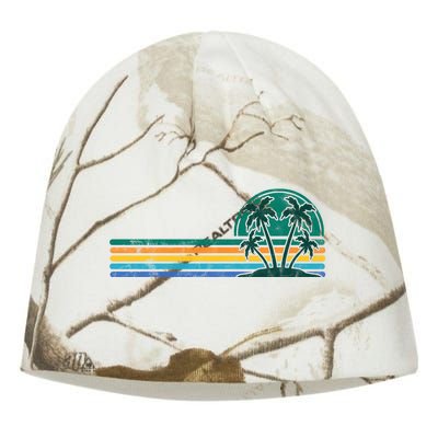 Palm Trees Retro Beach Summer Kati - Camo Knit Beanie