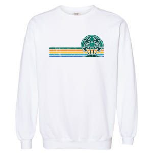 Palm Trees Retro Beach Summer Garment-Dyed Sweatshirt