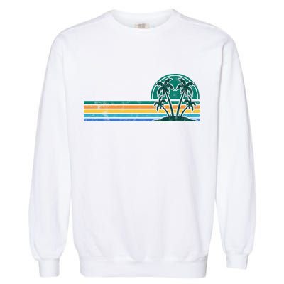 Palm Trees Retro Beach Summer Garment-Dyed Sweatshirt
