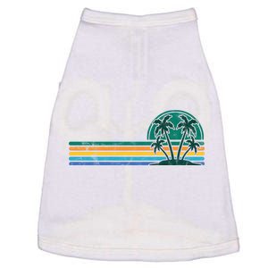 Palm Trees Retro Beach Summer Doggie Tank