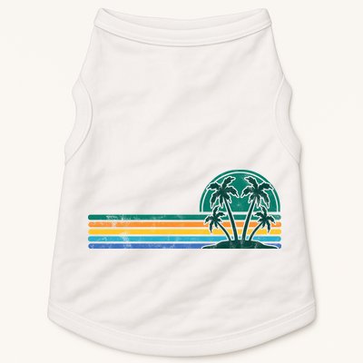Palm Trees Retro Beach Summer Doggie Tank