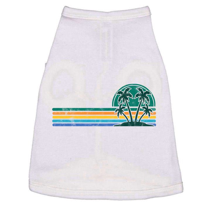 Palm Trees Retro Beach Summer Doggie Tank