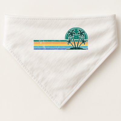 Palm Trees Retro Beach Summer USA-Made Doggie Bandana