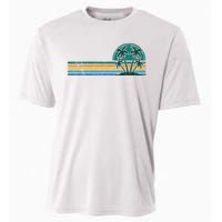 Palm Trees Retro Beach Summer Cooling Performance Crew T-Shirt