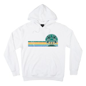 Palm Trees Retro Beach Summer Hoodie