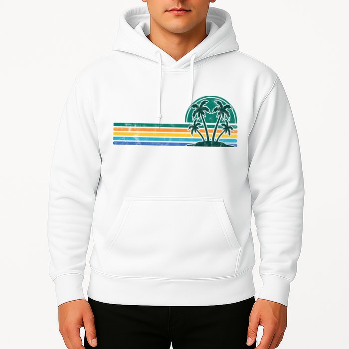 Palm Trees Retro Beach Summer Hoodie