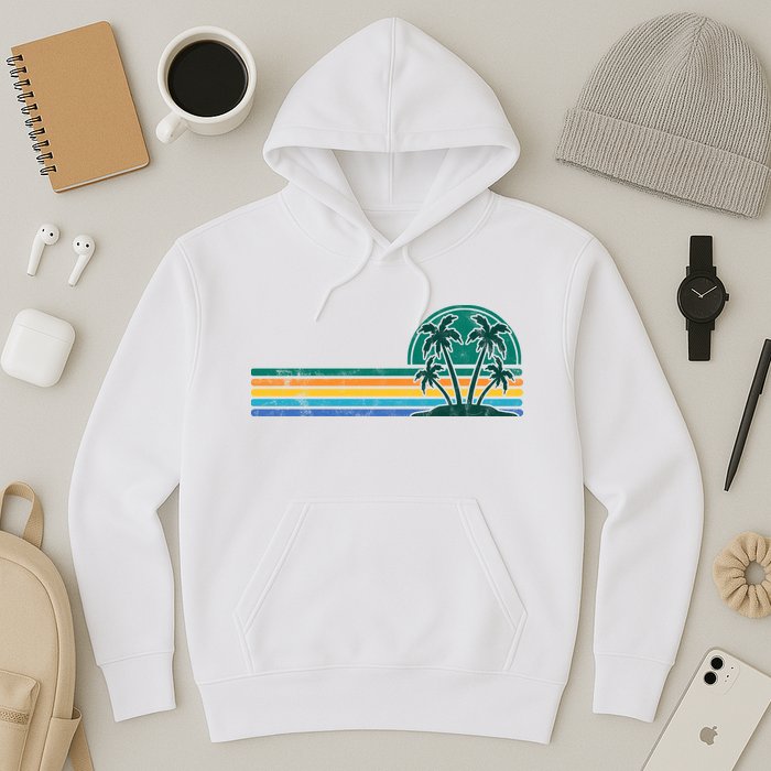 Palm Trees Retro Beach Summer Hoodie