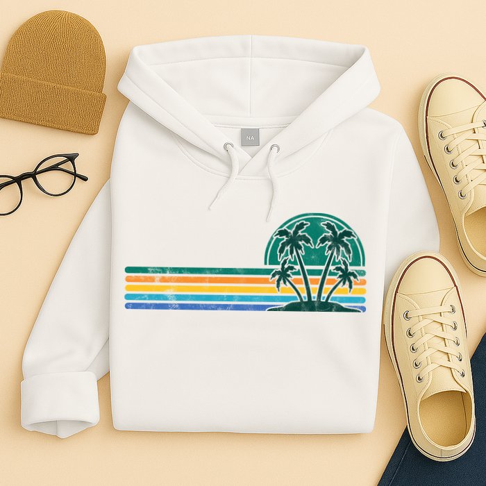 Palm Trees Retro Beach Summer Hoodie
