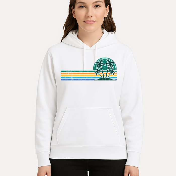 Palm Trees Retro Beach Summer Hoodie