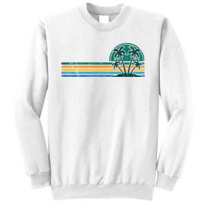 Palm Trees Retro Beach Summer Sweatshirt