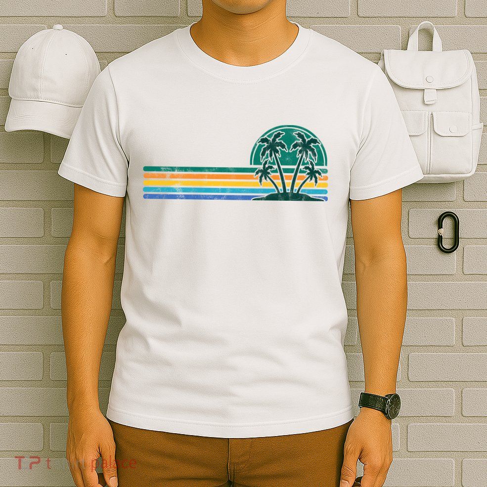 Palm Trees Retro Beach Summer T-Shirt
