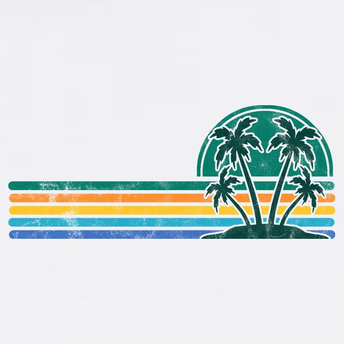 Palm Trees Retro Beach Summer Tall T-Shirt