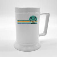 Palm Trees Retro Beach Summer Beer Stein