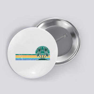 Palm Trees Retro Beach Summer Button