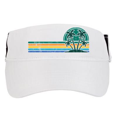Palm Trees Retro Beach Summer Adult Drive Performance Visor