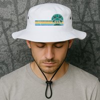 Palm Trees Retro Beach Summer Bucket Hat