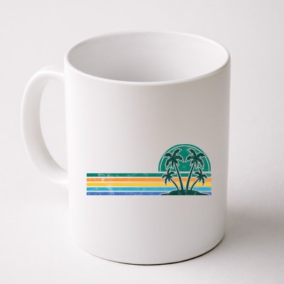 Palm Trees Retro Beach Summer Coffee Mug