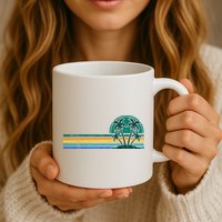 Palm Trees Retro Beach Summer Mug