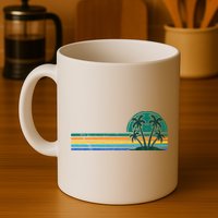 Palm Trees Retro Beach Summer Mug