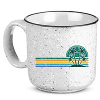Palm Trees Retro Beach Summer 15oz Campfire Ceramic Mug