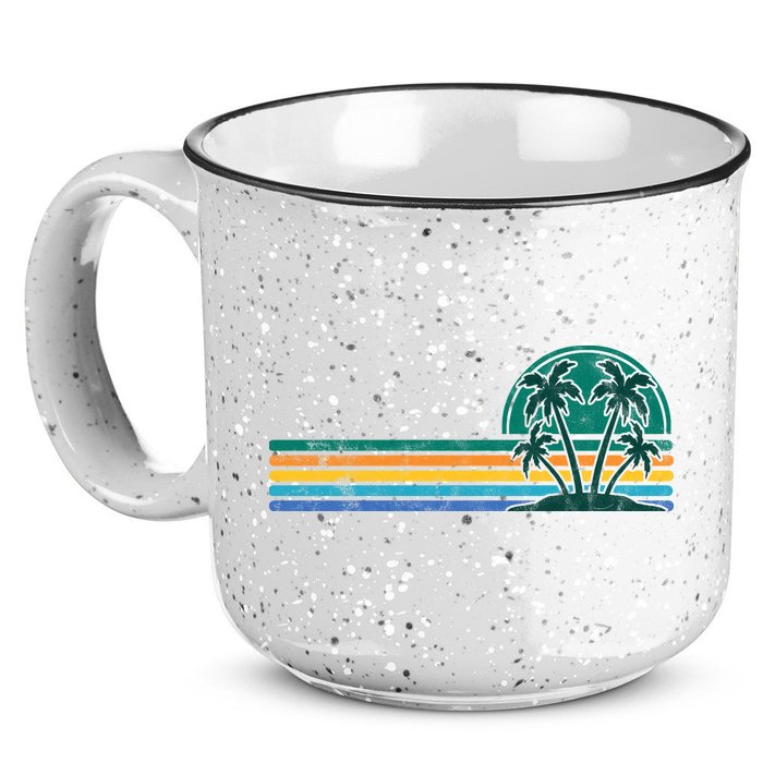 Palm Trees Retro Beach Summer 15oz Campfire Ceramic Mug