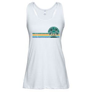 Palm Trees Retro Beach Summer Ladies Essential Flowy Tank