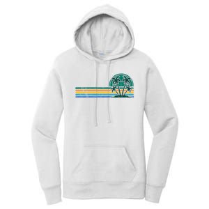 Palm Trees Retro Beach Summer Women's Pullover Hoodie