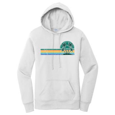 Palm Trees Retro Beach Summer Women's Pullover Hoodie