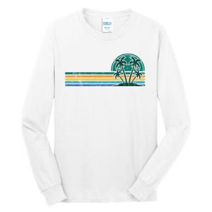 Palm Trees Retro Beach Summer Tall Long Sleeve T-Shirt