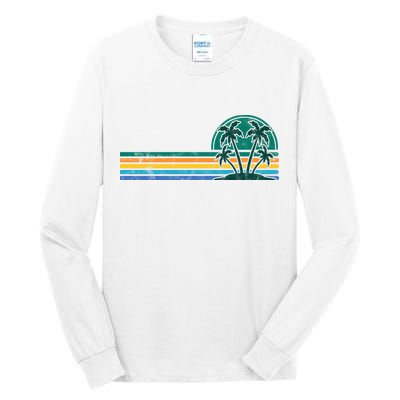 Palm Trees Retro Beach Summer Tall Long Sleeve T-Shirt