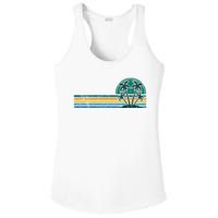 Palm Trees Retro Beach Summer Ladies PosiCharge Competitor Racerback Tank