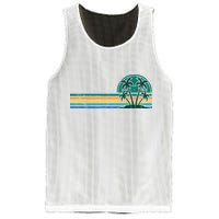 Palm Trees Retro Beach Summer Mesh Reversible Basketball Jersey Tank