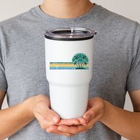 Palm Trees Retro Beach Summer Tumbler