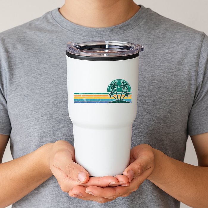 Palm Trees Retro Beach Summer Tumbler