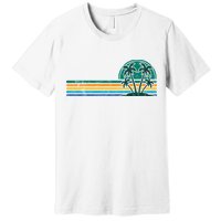 Palm Trees Retro Beach Summer Premium T-Shirt