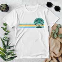 Palm Trees Retro Beach Summer Premium T-Shirt
