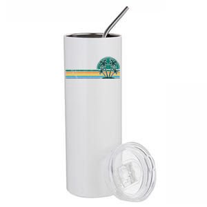 Palm Trees Retro Beach Summer Stainless Steel Tumbler