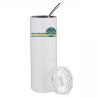 Palm Trees Retro Beach Summer Stainless Steel Tumbler