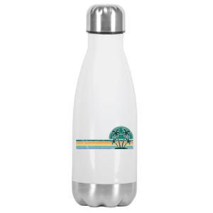 Palm Trees Retro Beach Summer Stainless Steel Insulated Water Bottle