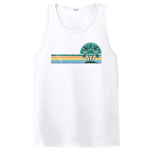 Palm Trees Retro Beach Summer PosiCharge Competitor Tank